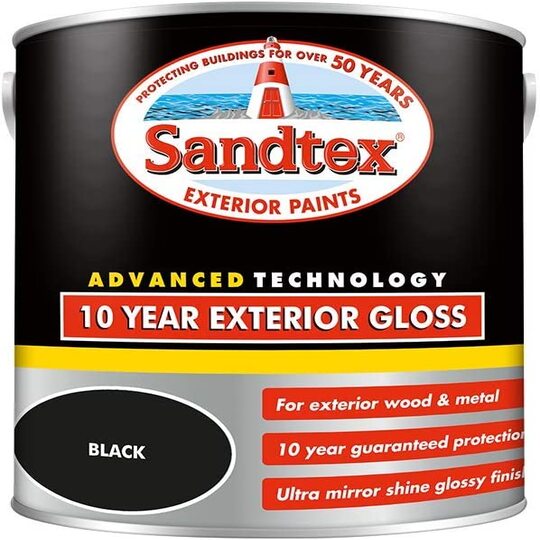 SANDTEX 10 YEAR GLOSS BLACK 2.5L Colour