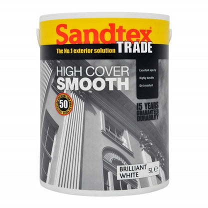 Sandtex Trade High Cover Smooth Brilliant White 5L