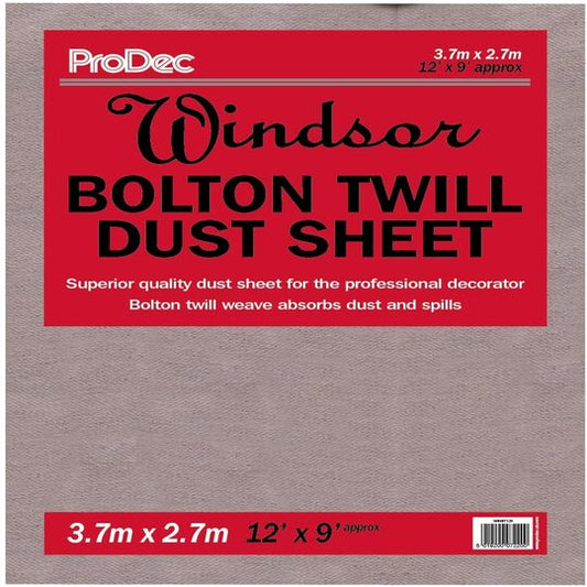 12' x 9' Windsor Bolton Twill Dust Sheet