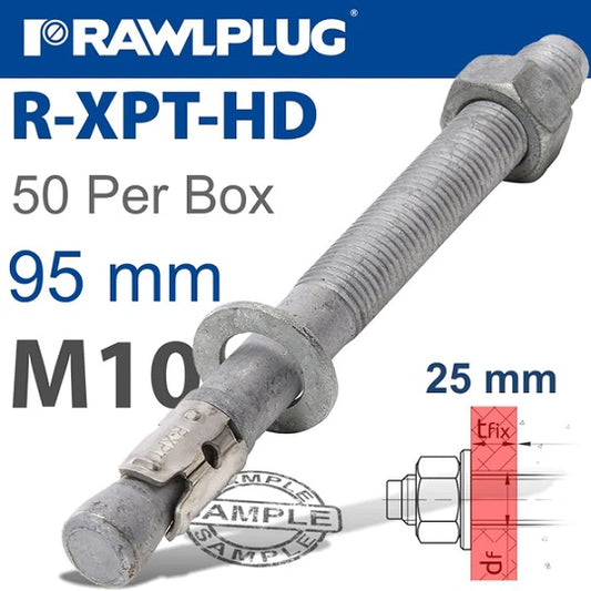 R-XPT-HD-10095/25 Throughbolt M10x95mm