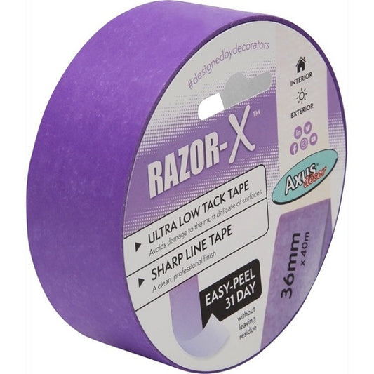 Razor-X Ultra Low Tack Tape 36mm x 50m