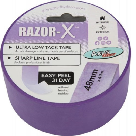 Razor-X Ultra Low Tack Tape 48mm x 50m