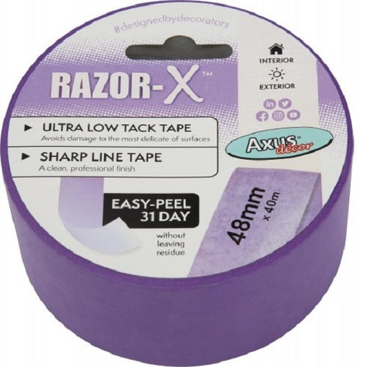 Razor-X Ultra Low Tack Tape 48mm x 50m
