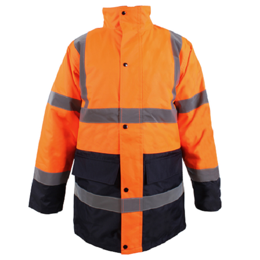 SML HI-VIS 2-Tone Coat Orange/Navy