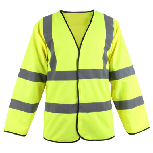 SML HI-VIS Yellow 2 B&B Long Slv Waistct