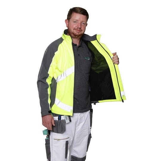 S-Tex Jacket, Hi-Vis Yellow & Grey Medium