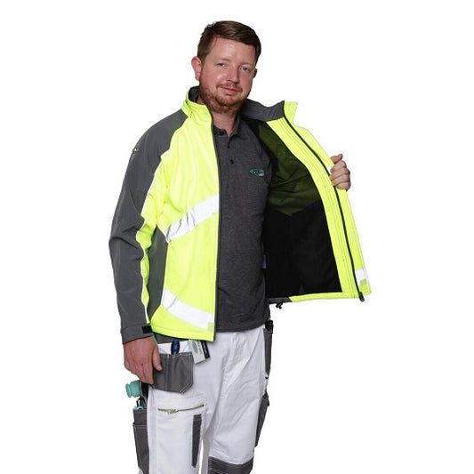 S-Tex Jacket, Hi-Vis Yellow & Grey XL