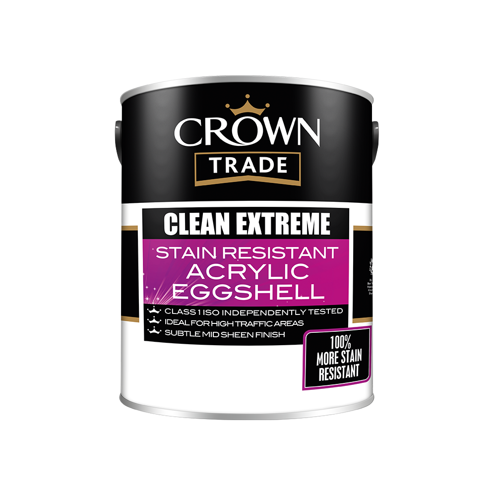 Crown Clean Extreme Acrylic Eggshell White 2.5L