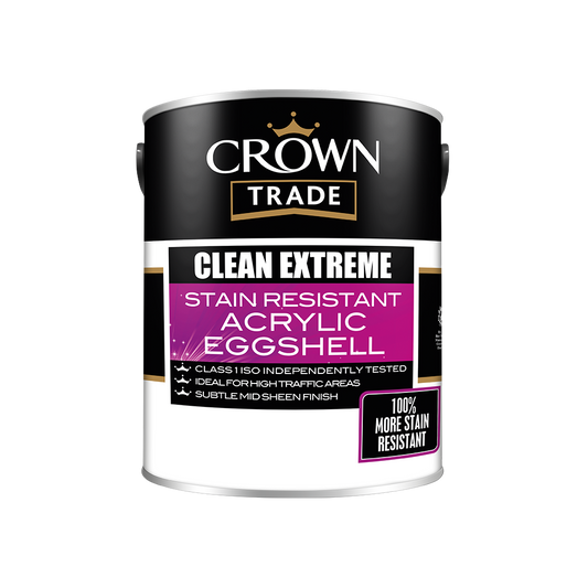 Crown Clean Extreme Acrylic Eggshell White 2.5L