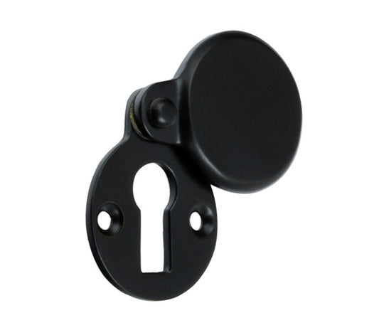 Round covered escutcheon BLACK