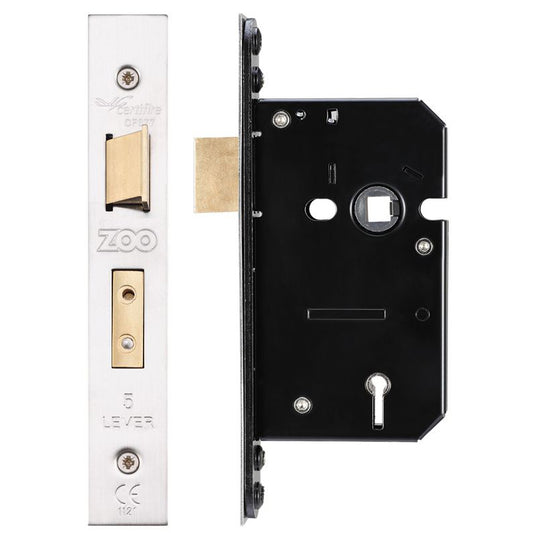 B/S 5 lever sashlock 64mm PVD