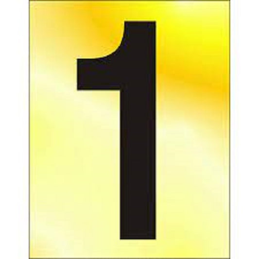 Self Adhesive Numeral (1) 75mm PB