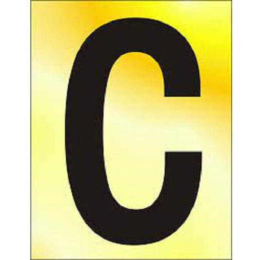 Self Adhesive Letter (C) 75mm PB