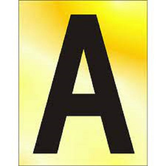 Self Adhesive Letter (A) 75mm PB