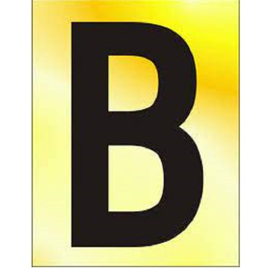 Self Adhesive Letter (B) 75mm PB – zyberltd