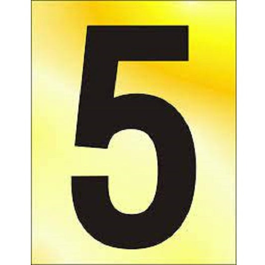 Self Adhesive Numeral (5) 75mm PB