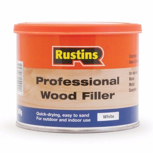 Rustins Professional Wood Filler White 500g