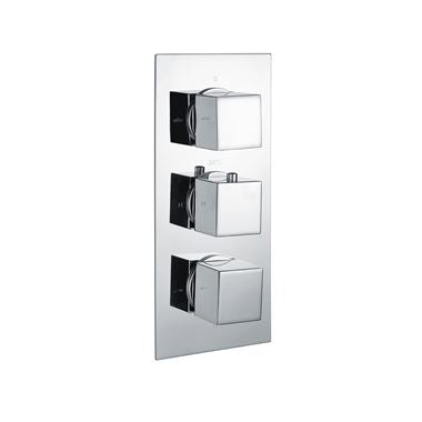 Pure Triple Concealed Thermostatic Shower Valve Sq