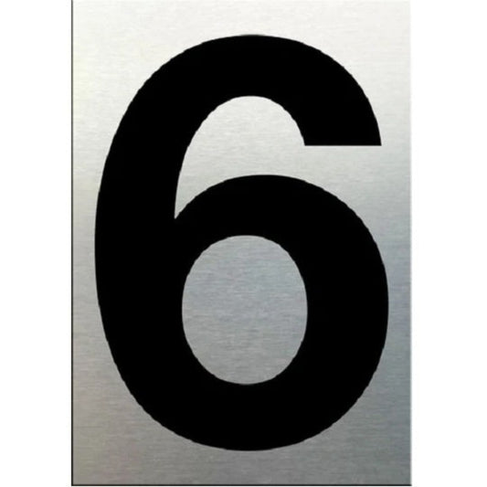 Self Adhesive Numeral (6) 75mm SA