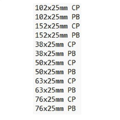 Straight barrel bolt 152x25mm PB