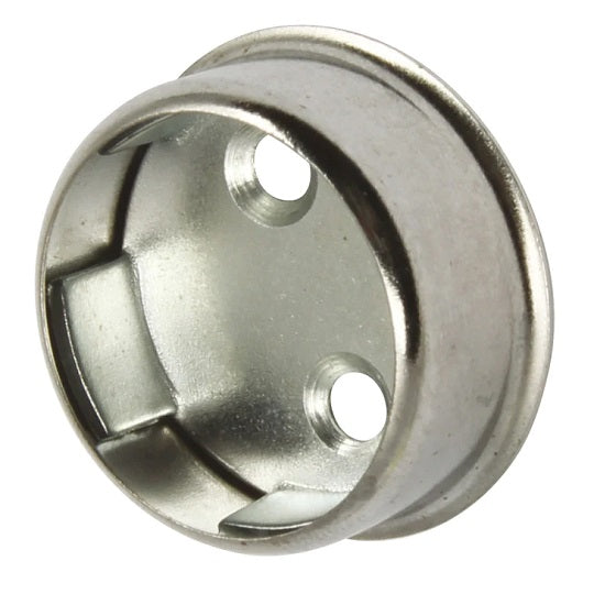 Wardrobe Rail Socket 19mm CP