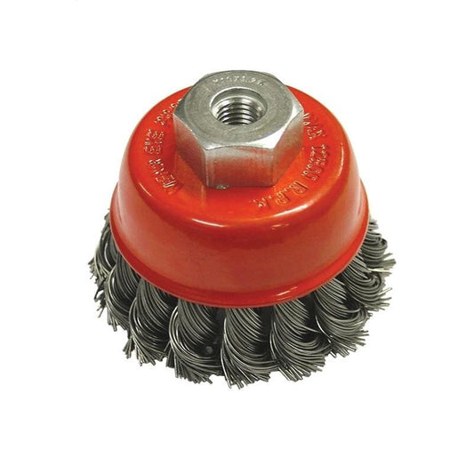 Wire Cup Brush Twist Knot 65mm M14x2, 0.50mm Steel