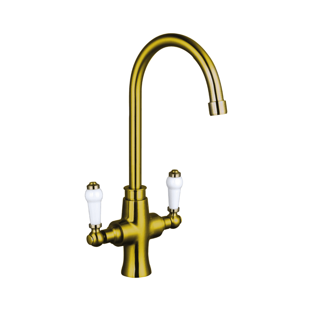 TK002BG Rura Two Handle Kitchen Mixer Gold