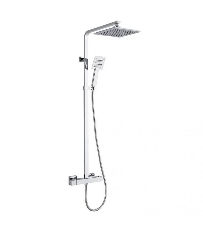 TSS100 Zacha Square Thermostatic Shower Chrome