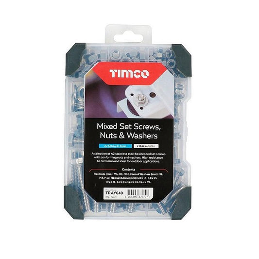 Timco Mixed Set Screws, Nuts & Washers Stainless S