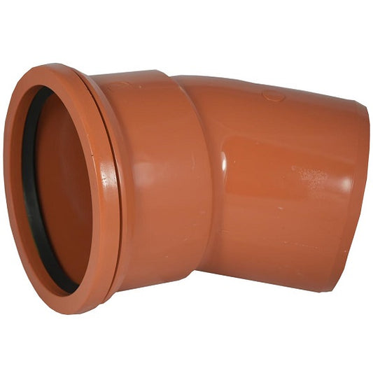 Underground 110mm Single Socket 30° Bend Brown