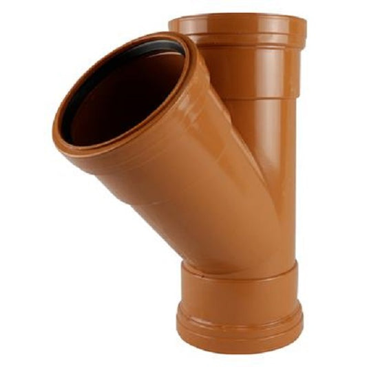 110mm Underground Drainage 45 Degree Triple Socket Junction Y Branch TEE