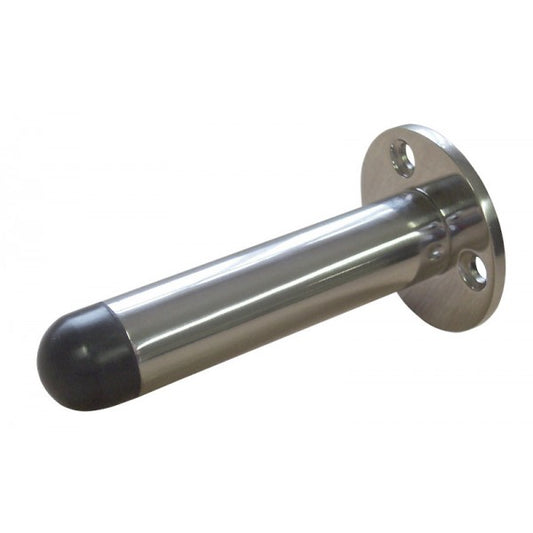 Door Stop - Cylinder c/w Rose 80mm CP