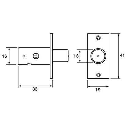 Yale 8001M window bolt PB