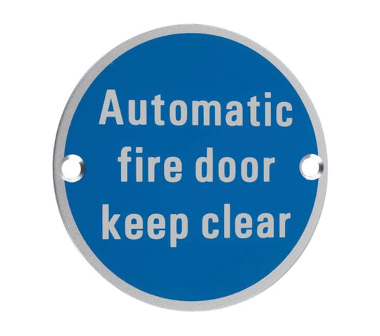 Automatic Fire Door Keep Clear 76mm