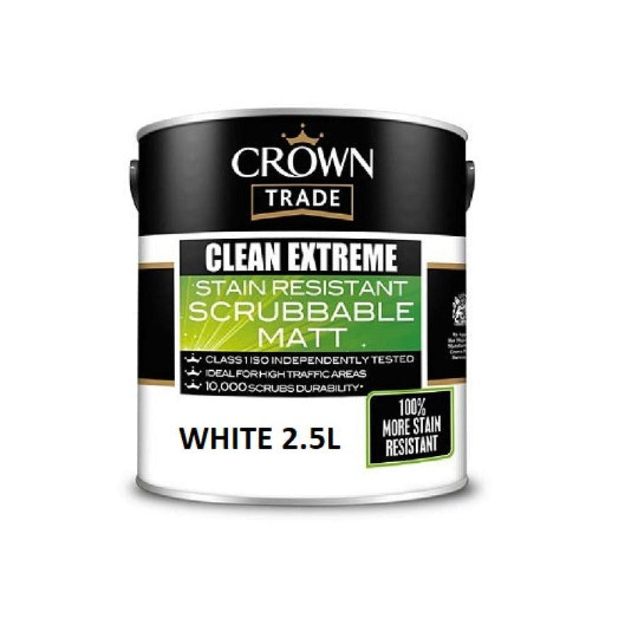 Crown Clean Extreme Scrubbable Matt White 2.5L