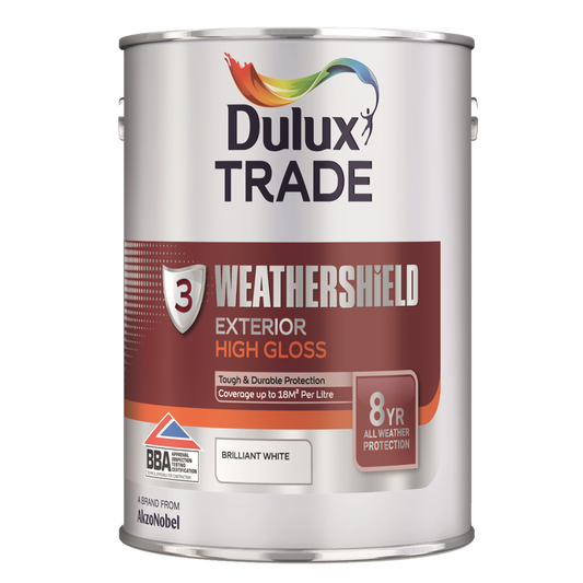 Dulux Trade Weathershield High Gloss Brilliant White 1L