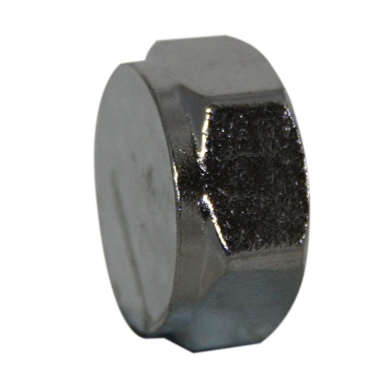 THREAD 3/4" Blanking Cap BRASS CHROME