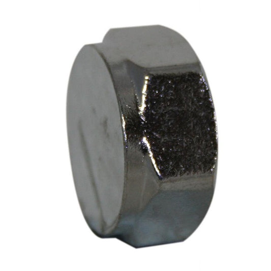 THREAD 3/4" Blanking Cap BRASS CHROME