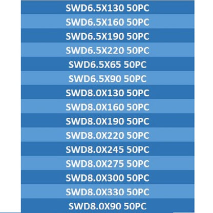 SWD DUB.THREAD SCREW 8.0X275 PROTEC 50PC