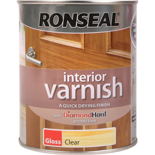 Ronseal Interior Varnish Gloss Clear 750Ml