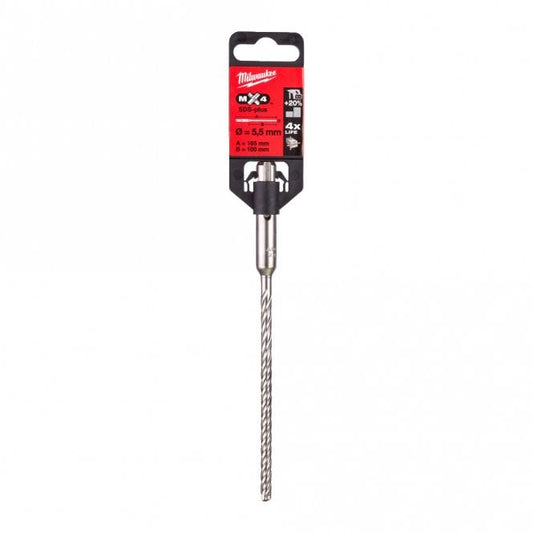 Milwaukee Hammer Drill Bit SDS+ MX4 5,5X165 - 1 PC