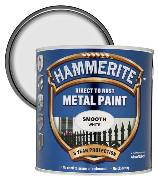 Hammerite Metal Paint Smooth White 2.5L