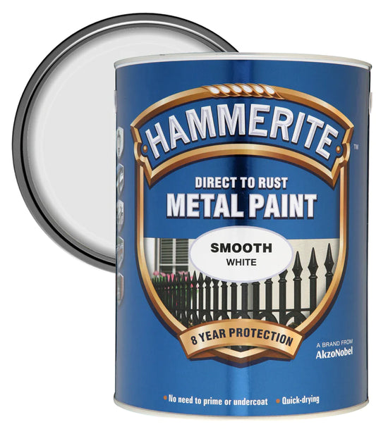 Hammerite Metal Paint Smooth White 5L