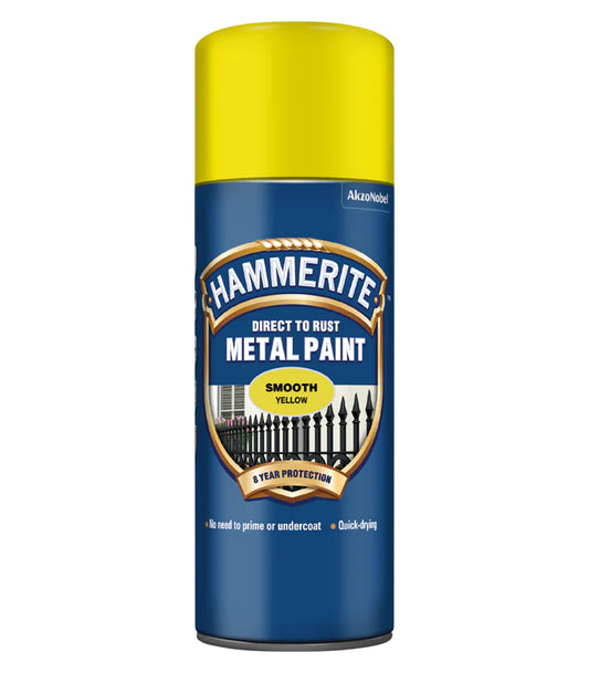 Hammerite Metal Paint Smooth Yellow Aero 400ml