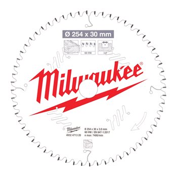 Milwaukee Circ.Saw B. MS W 254X30X3.0X60ATBN-1pc