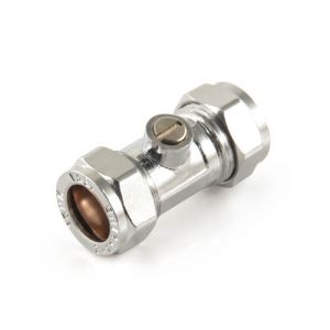 Isolation Valve 15mm Chrome