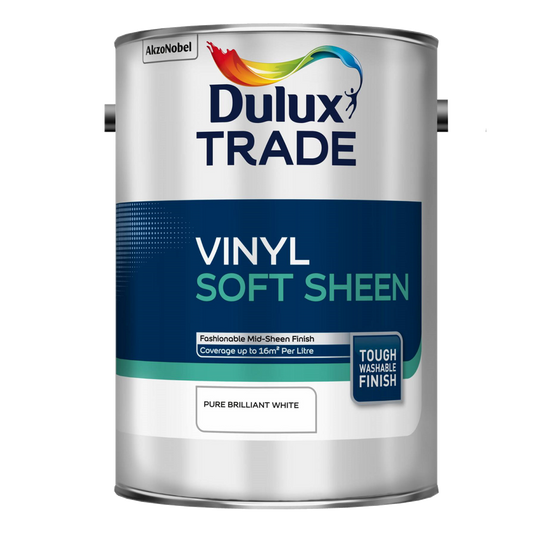 Dulux Trade Vinyl Soft Sheen Pure Brilliant White 5L