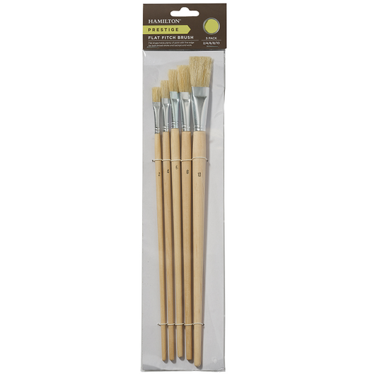Hamilton Prestige Flat Fitch Brush 5Pk