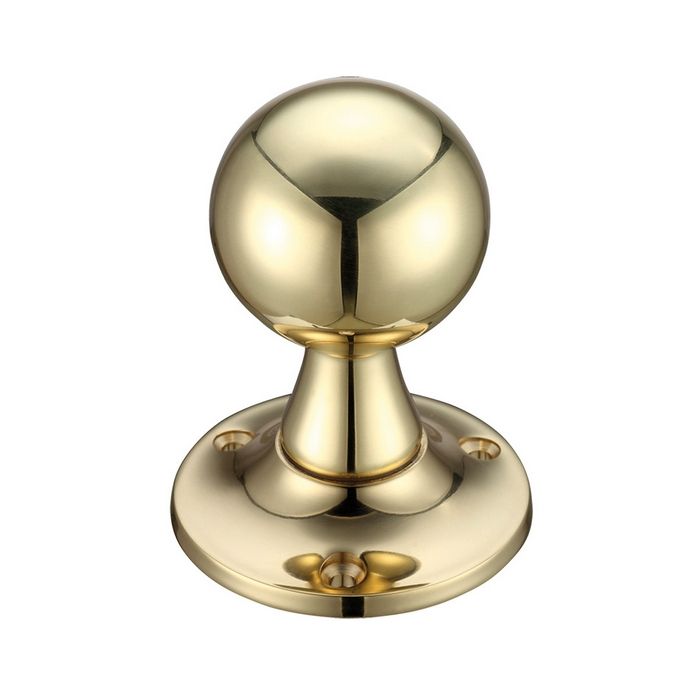 Mortice knob 70mm rose FB