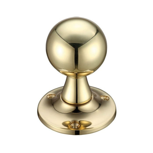 Mortice knob 70mm rose FB